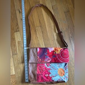 DESIGUAL canvas and leather messenger bag!